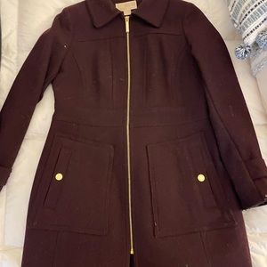 Burgundy Michael Kors winter coat